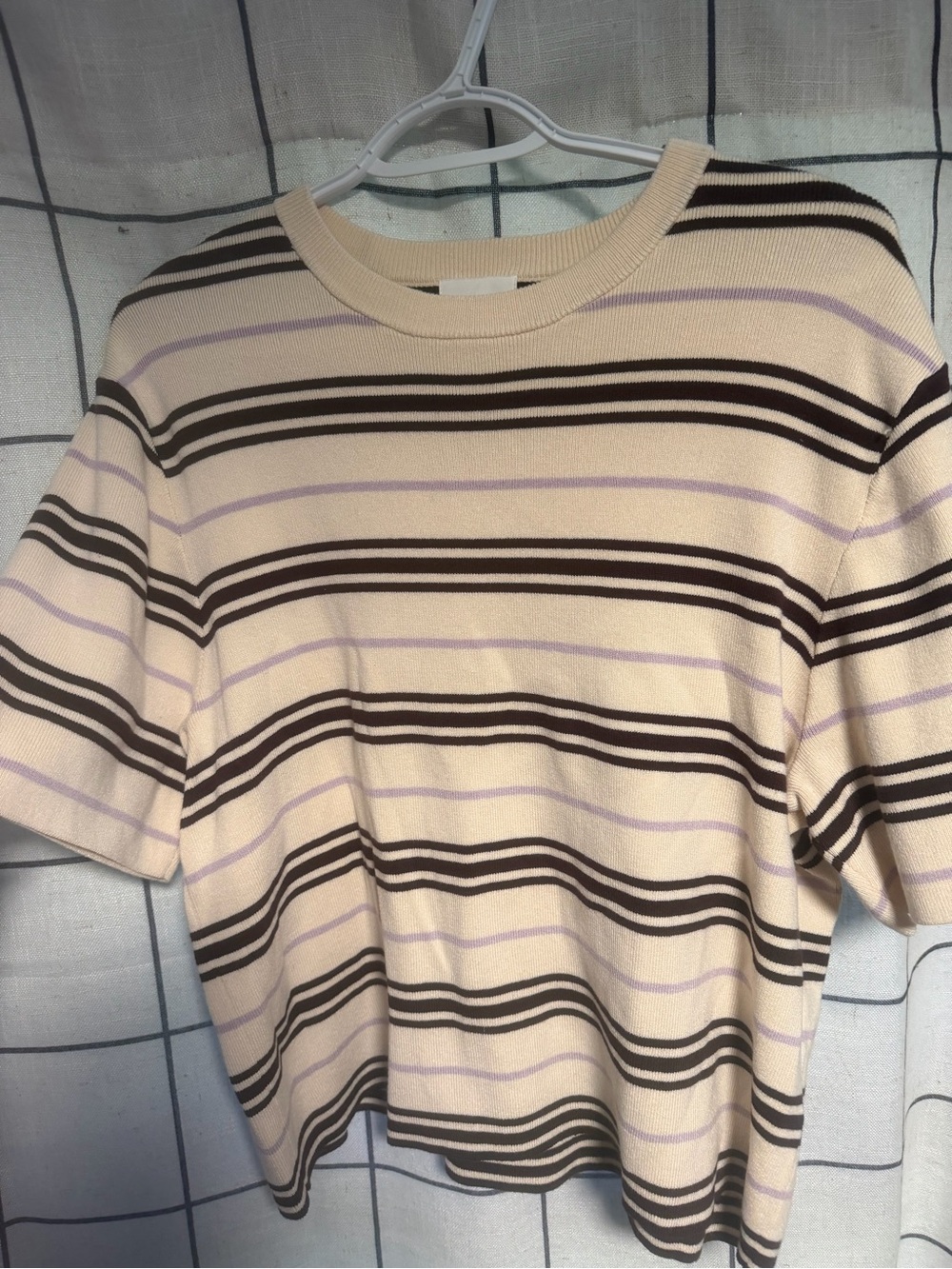 H&M Striped Short-Sleeve Sweater